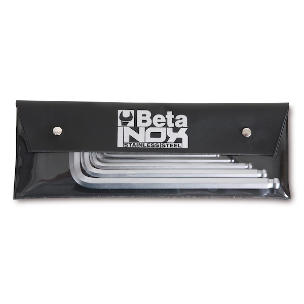 Beta 96BP INOX Set of 9 Stainless Steel Ball End Hex Key Allen Wrenches in Plastic Pouch, 2mm-10mm 000961456 - main